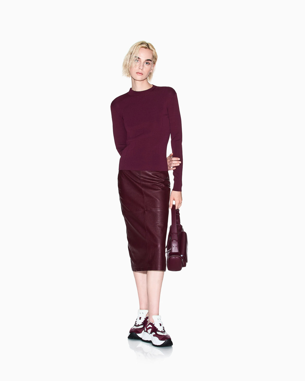 Wide rib sweater