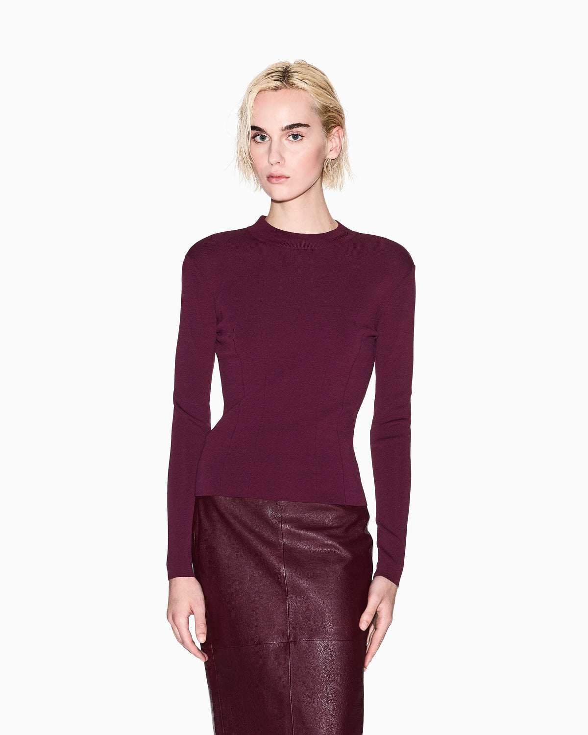 Wide rib sweater
