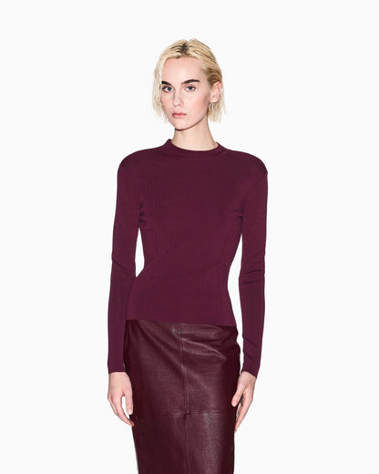 Wide rib sweater
