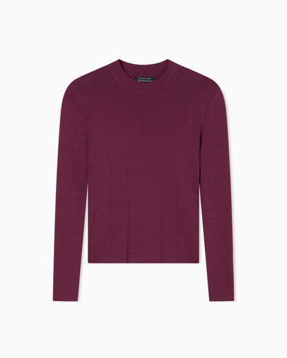 Wide rib sweater