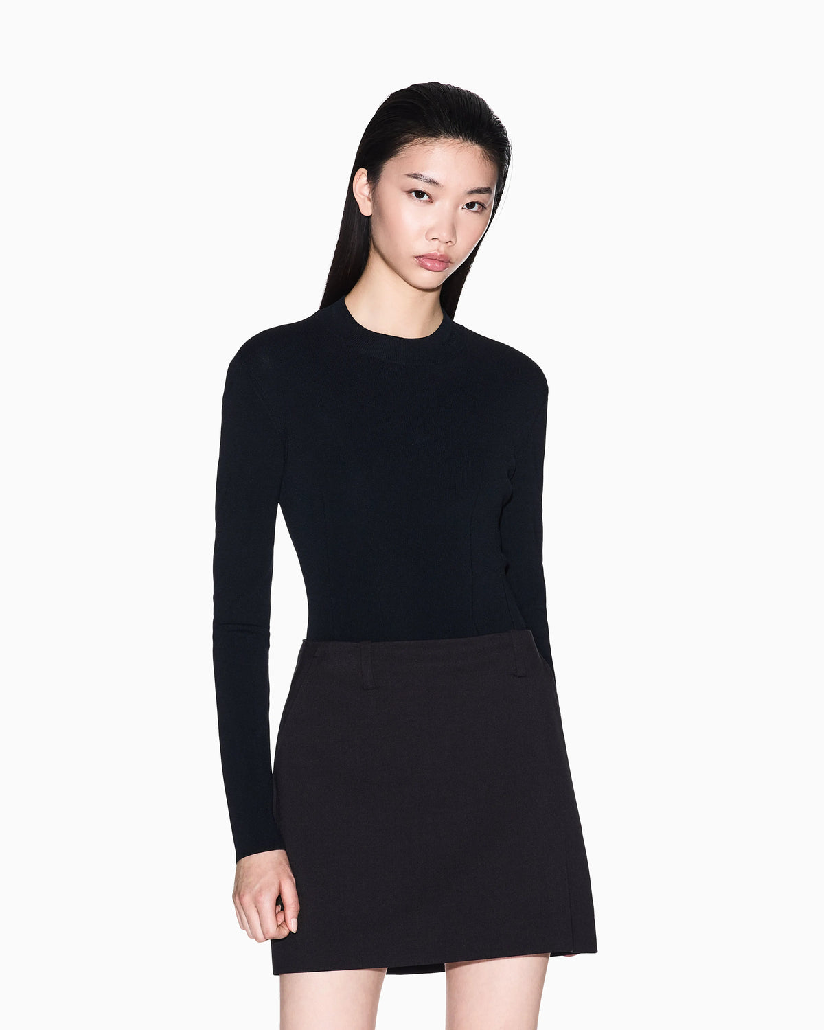 Wide rib sweater