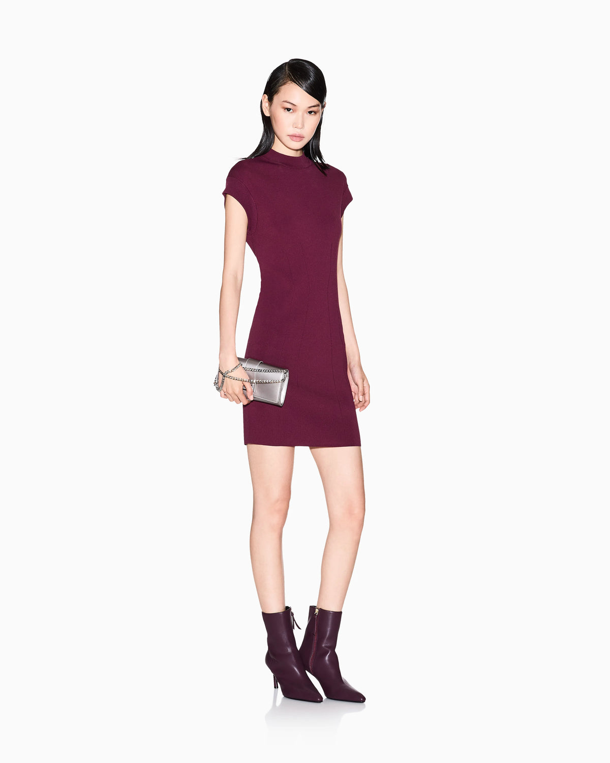 Stretch knit mini dress
