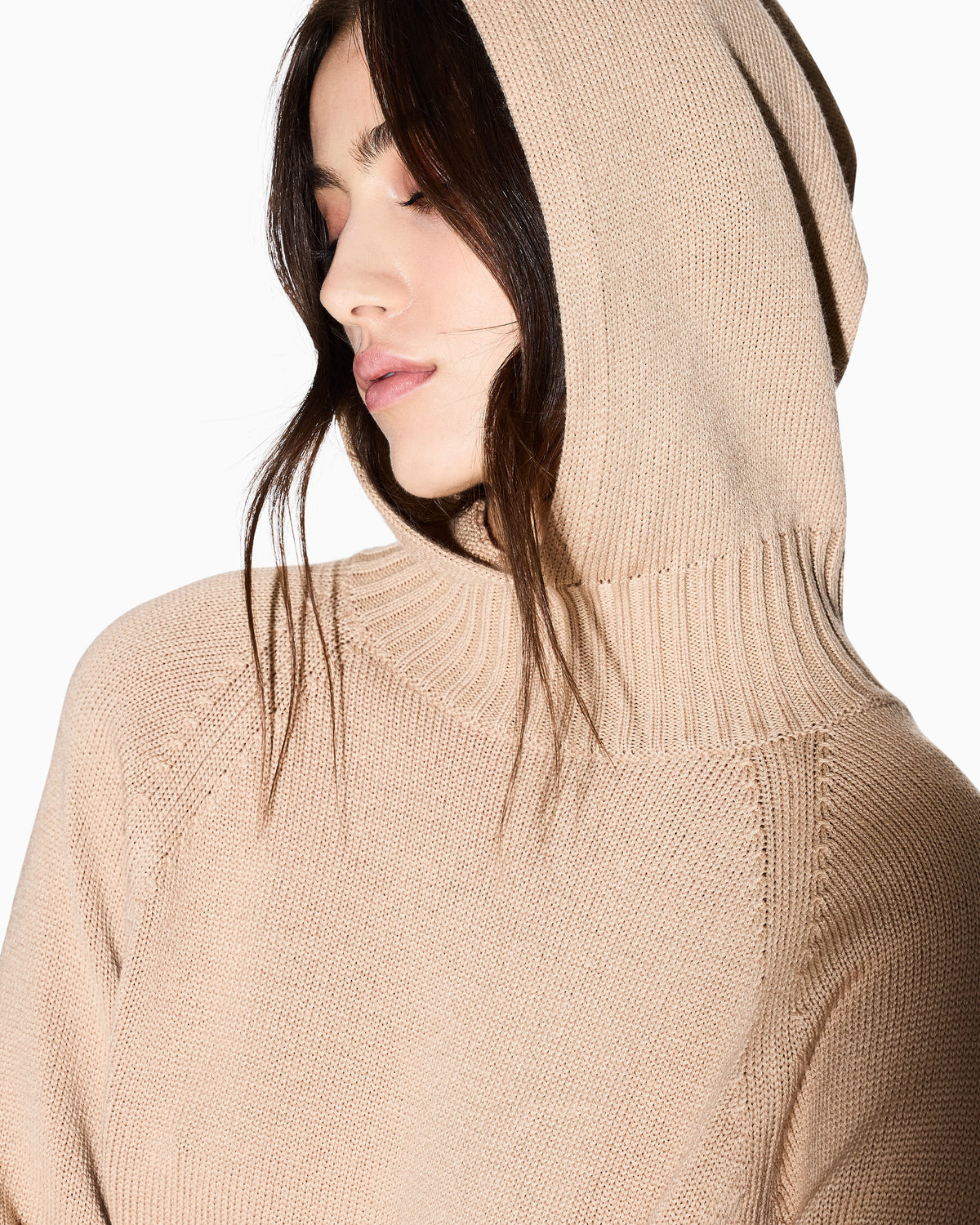 Cropped Sweater with Hood
