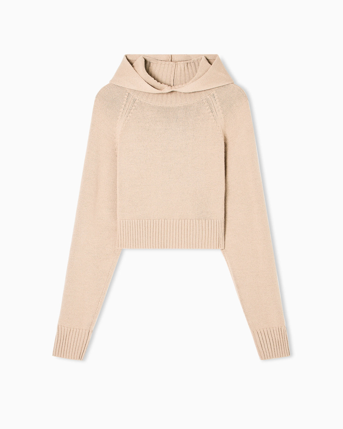 Cropped Sweater with Hood