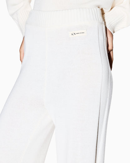 Wool blend knitted trousers