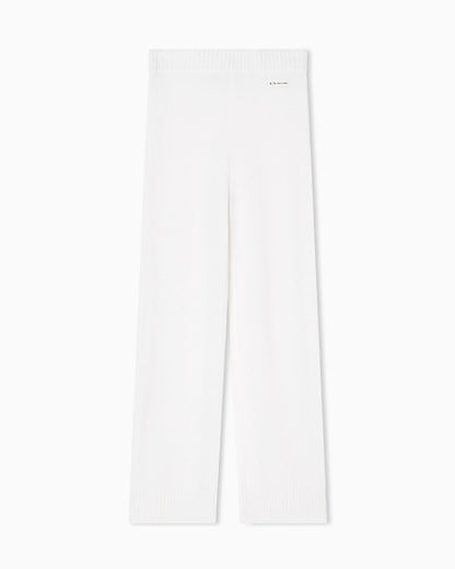 Wool blend knitted trousers