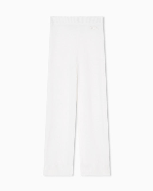 Wool blend knitted trousers