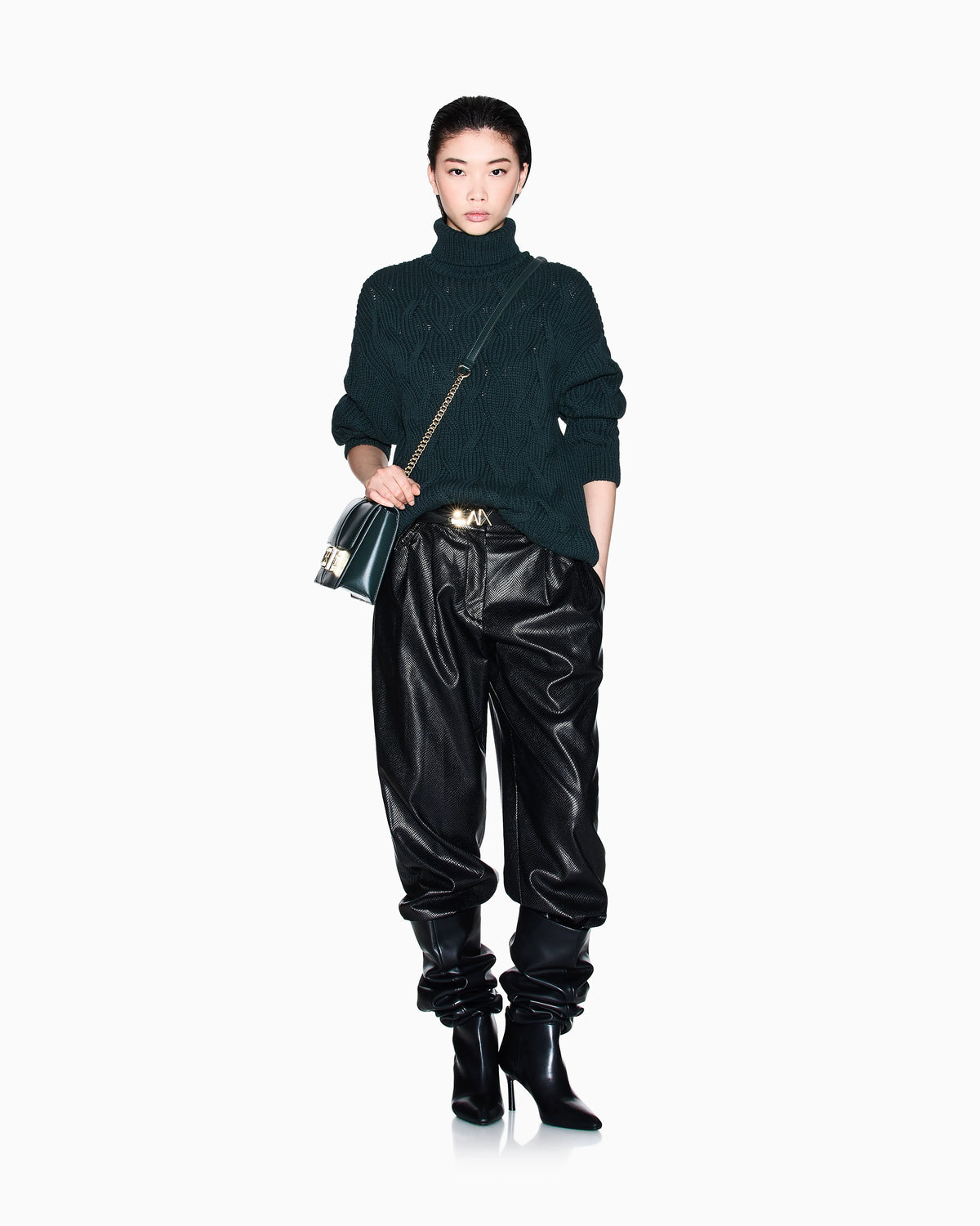Chunky knit turtleneck sweater