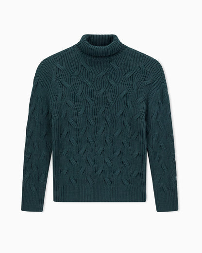 Chunky knit turtleneck sweater