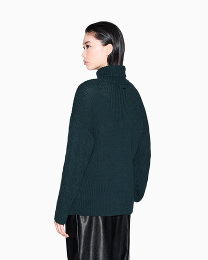Chunky knit turtleneck sweater