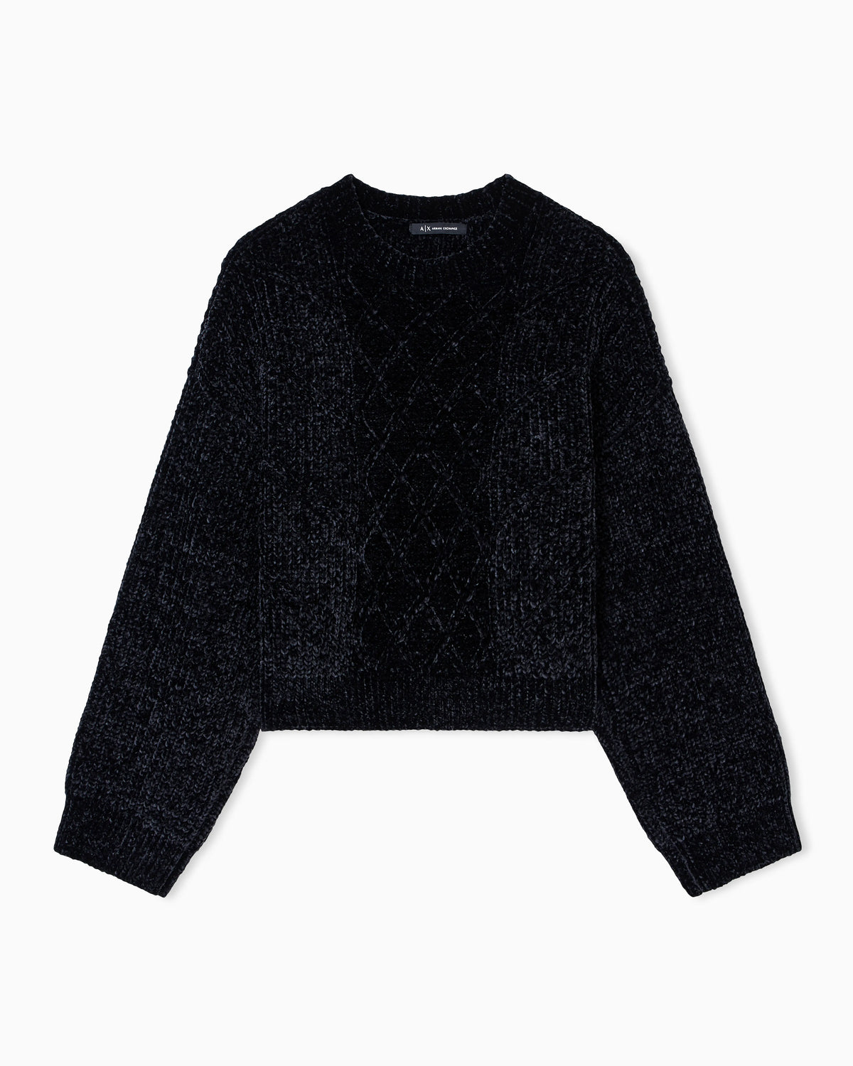 Cropped chenille sweater