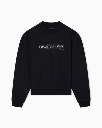 Cotton blend sweatshirt with oversized fit