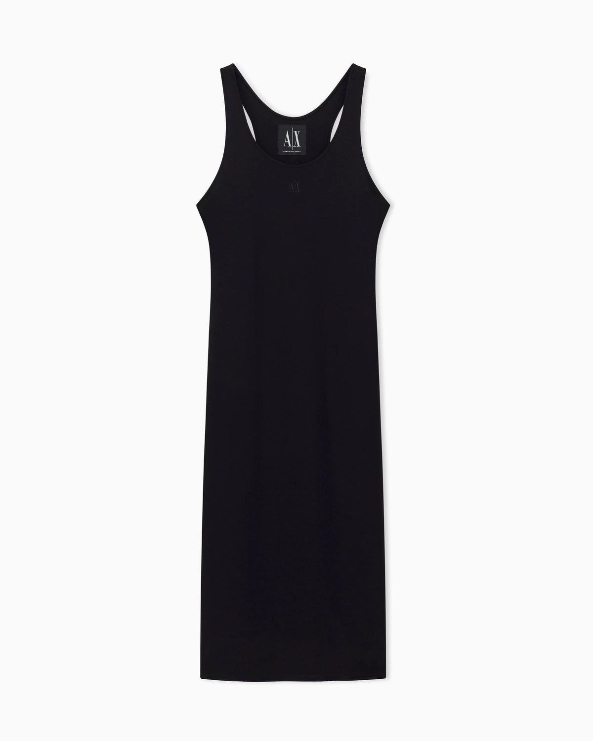 Fitted sleeveless midi dress in stretch viscose ponte Icon