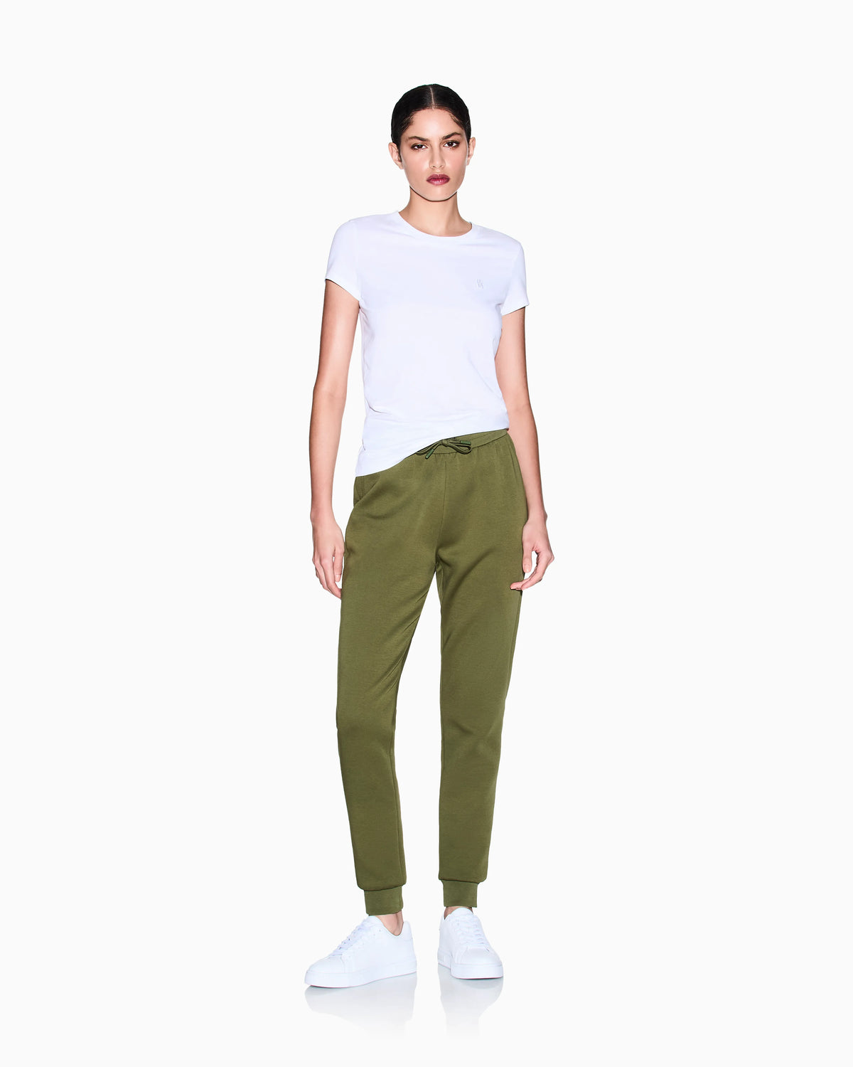 regular fit trousers jersey bonded stretch cotton