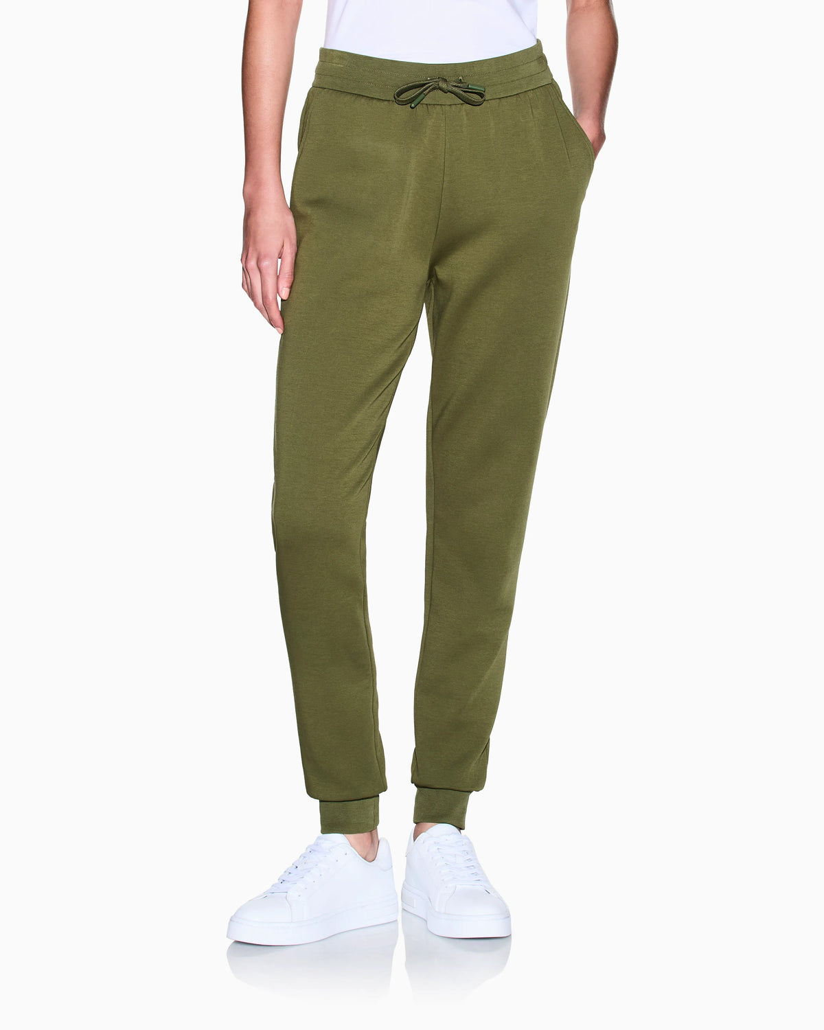 regular fit trousers jersey bonded stretch cotton