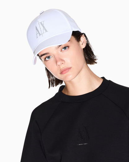 Crew neck sweatshirt in viscose with embossed logo Icon