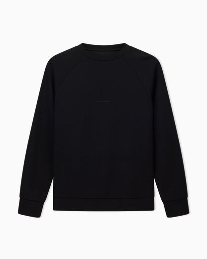 Crew neck sweatshirt in viscose with embossed logo Icon
