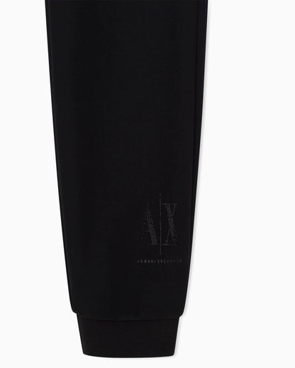 Joggers in viscose stretch scuba with ribbed cuffs Icon