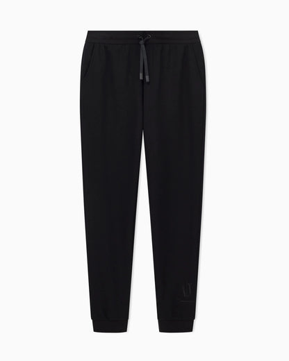 Joggers in viscose stretch scuba with ribbed cuffs Icon
