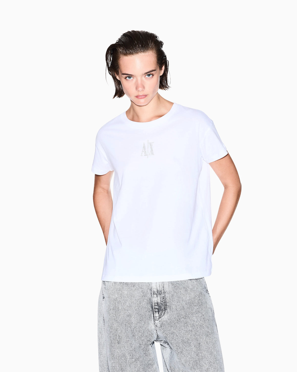 Boyfriend fit t-shirt in cotton jersey with a logo Icon
