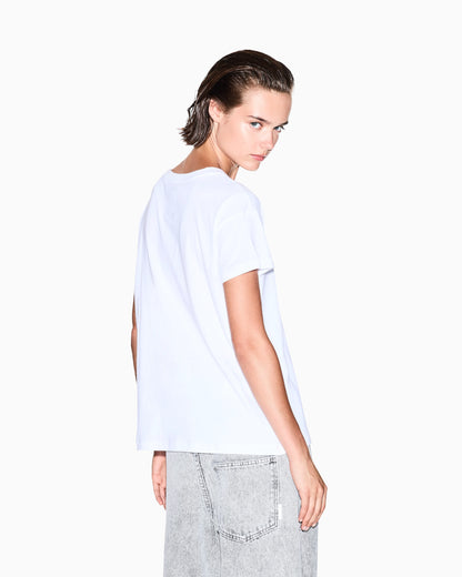 Boyfriend fit t-shirt in cotton jersey with a logo Icon