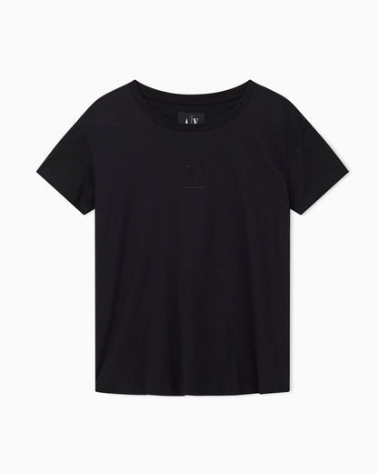 Boyfriend fit t-shirt in cotton jersey with a logo Icon