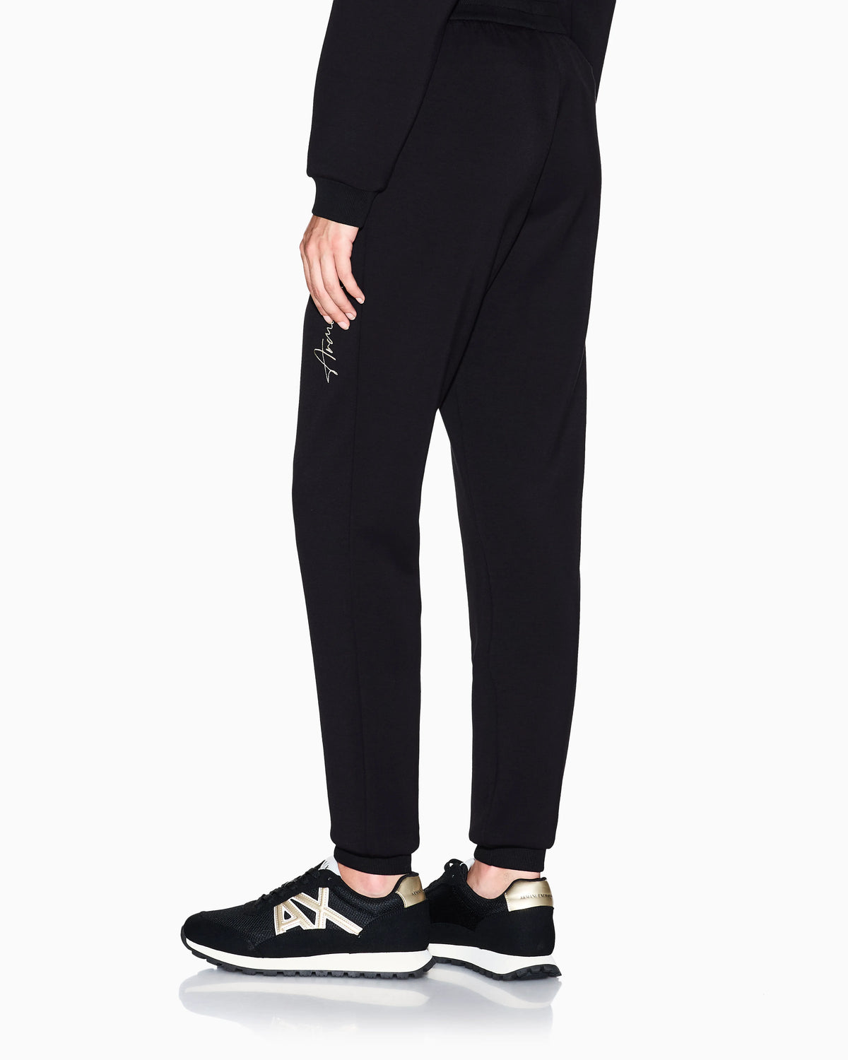 regular fit trousers stretch viscose scuba