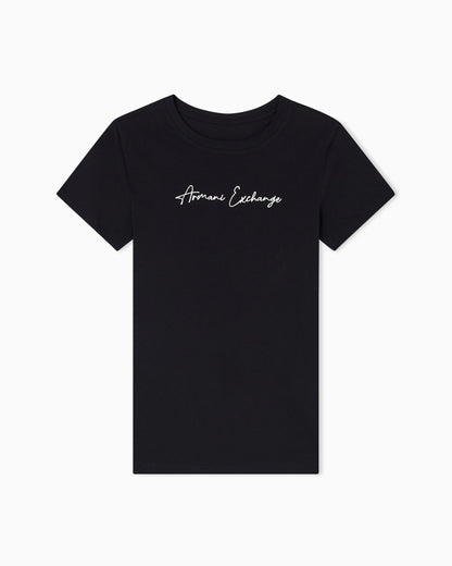 Jersey t-shirt with a crew neck Essential Logo Signature