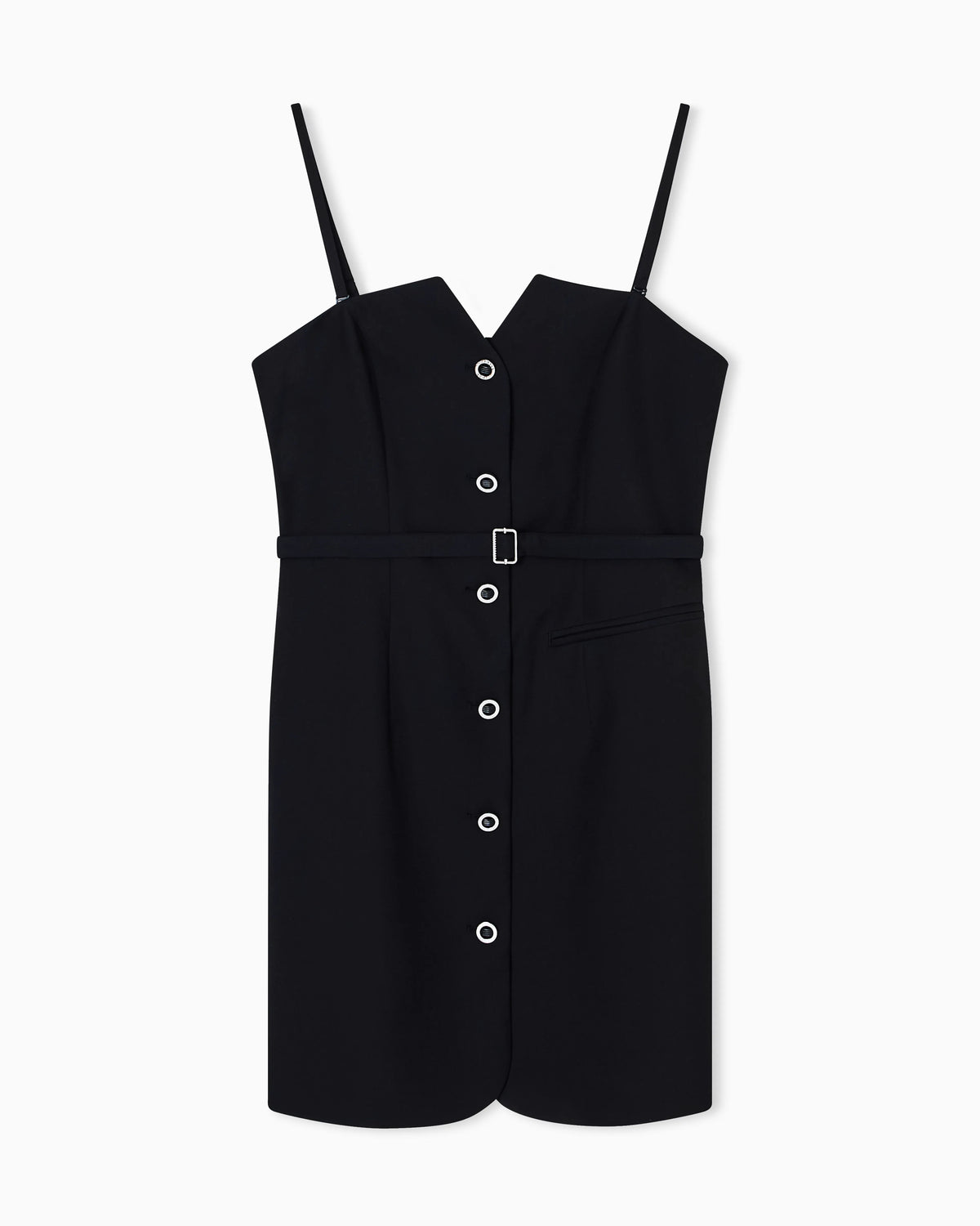 Mini dress with V-neck