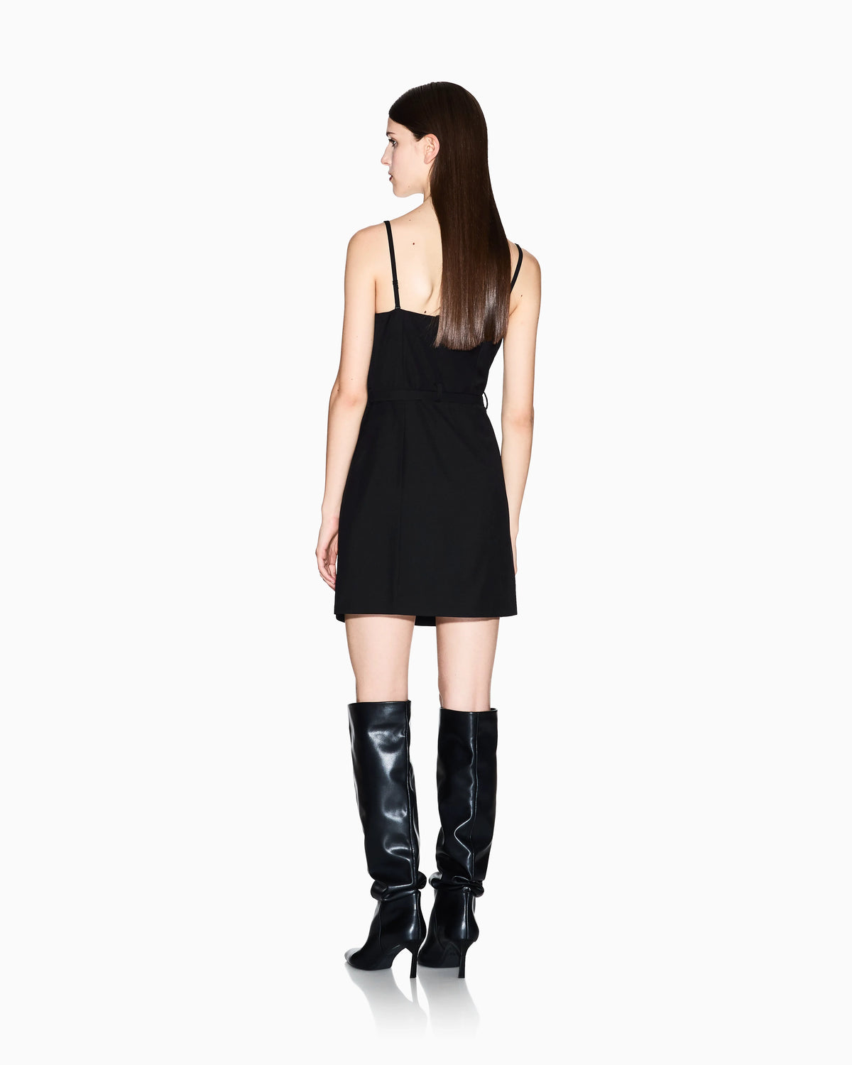 Mini dress with V-neck