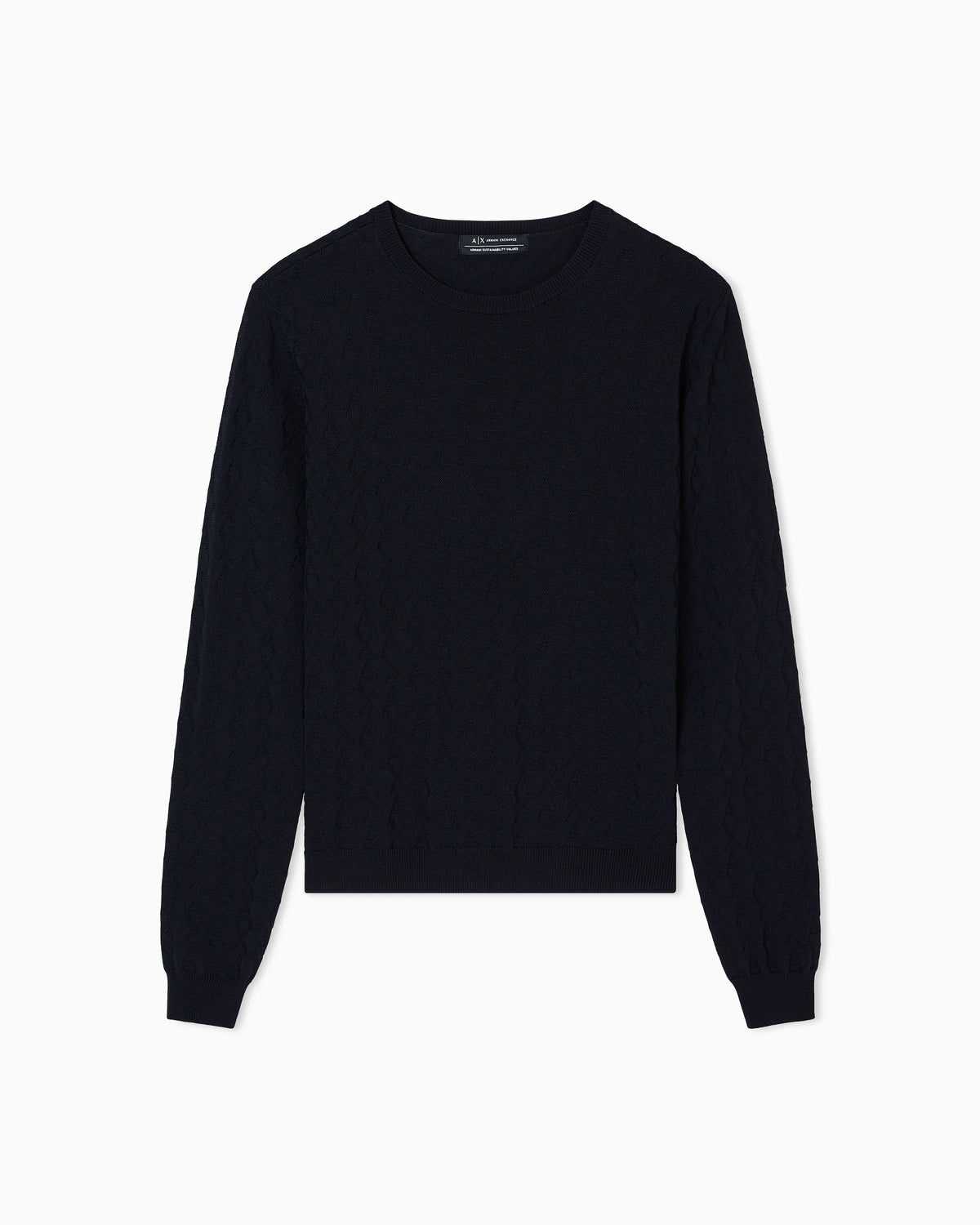 Jacquard sweater with diamond logo in viscose Essential