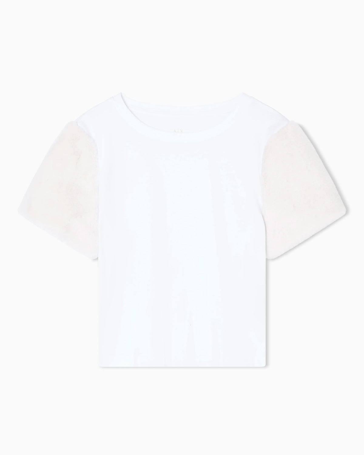 T-shirt with plush sleeves