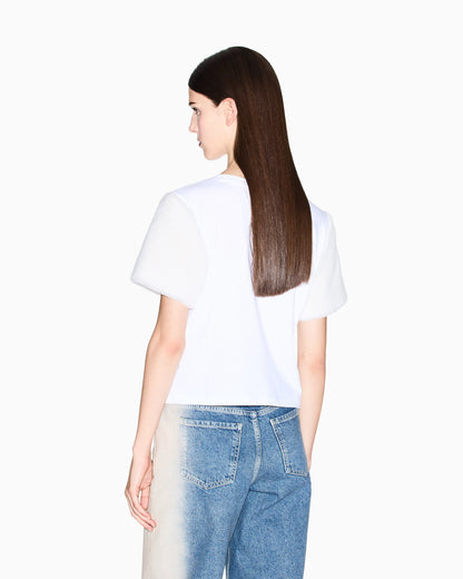 T-shirt with plush sleeves