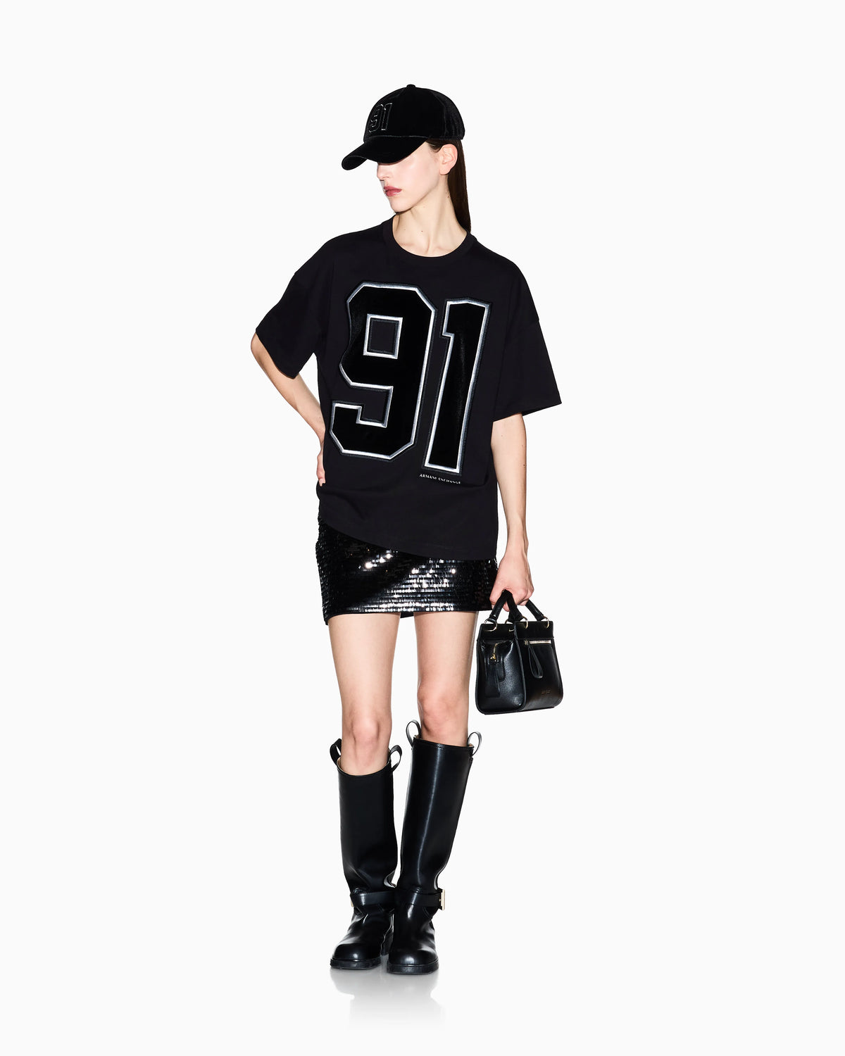 Oversized T-shirt with number 91