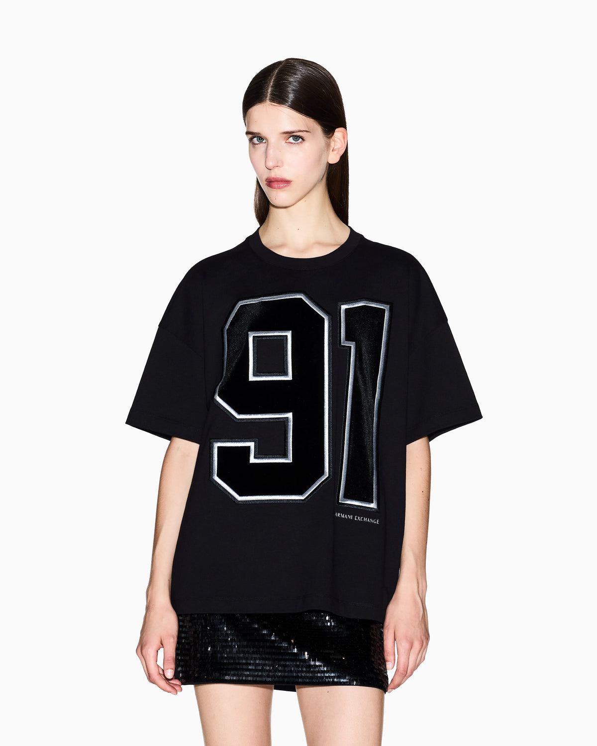 Oversized T-shirt with number 91