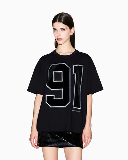 Oversized T-shirt with number 91