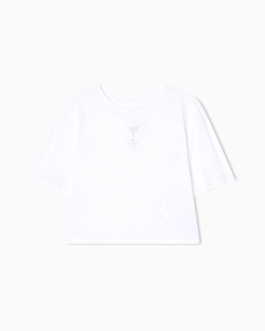 Cropped cocktail T-shirt