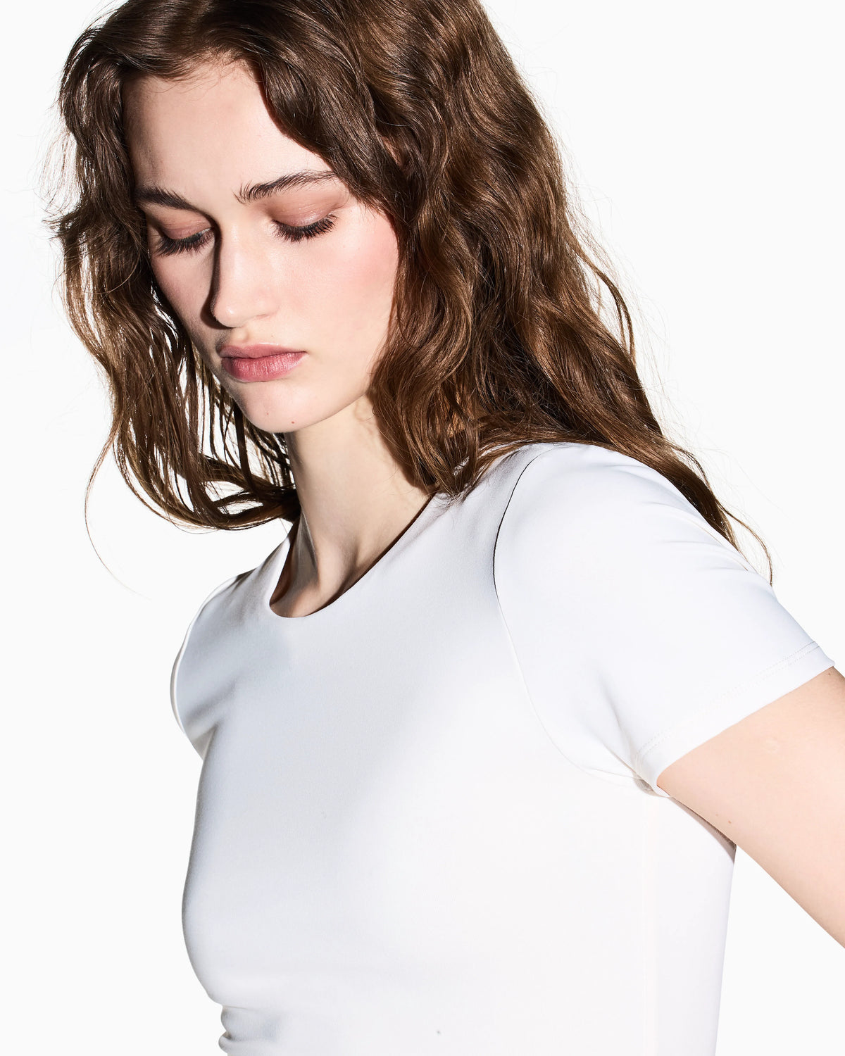 Technical slim fit top in jersey Essential Logo Signature