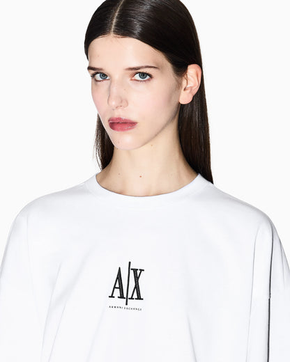 Boxy fit t-shirt in heavy cotton jersey with logo Icon