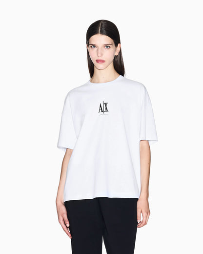 Boxy fit t-shirt in heavy cotton jersey with logo Icon