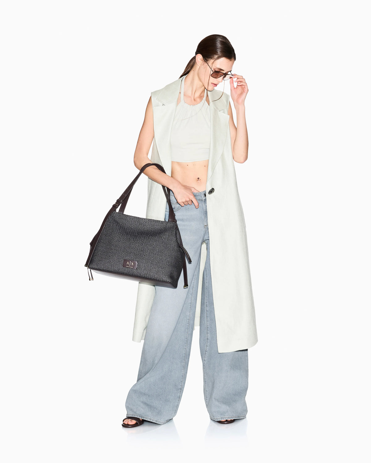 Loose Fit Denim Gray Used Jeans