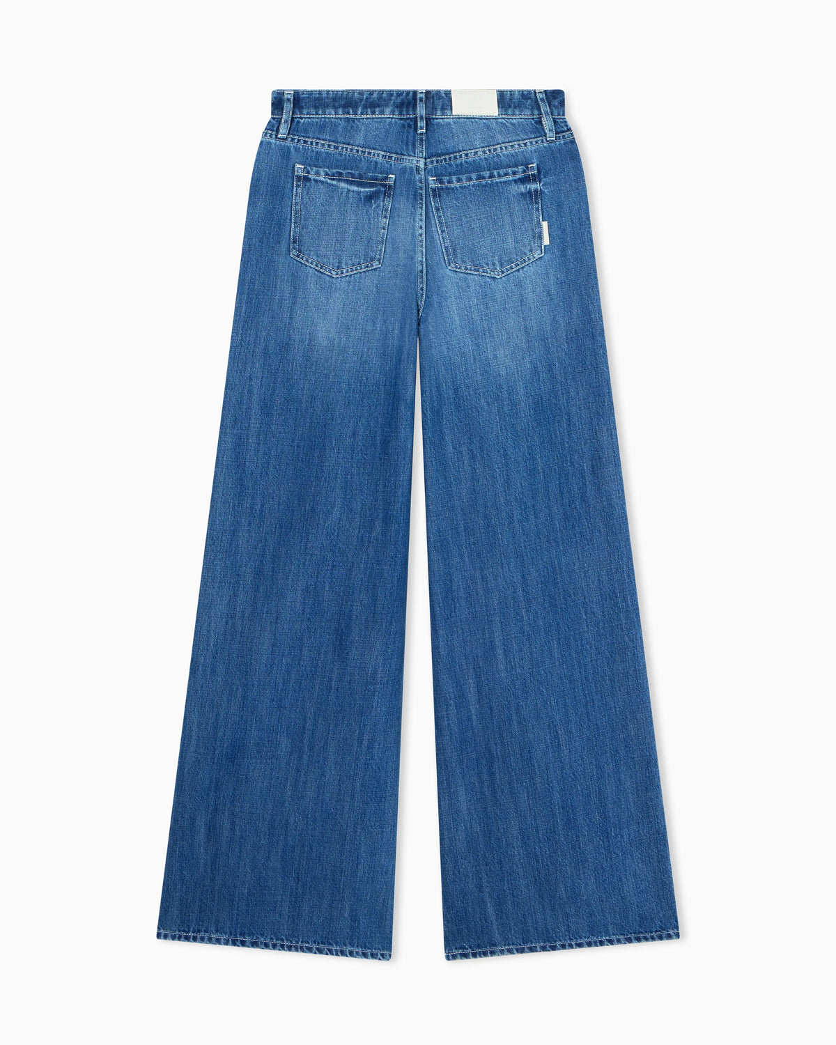 Loose Fit Mid-Blue Rigid Denim Jeans