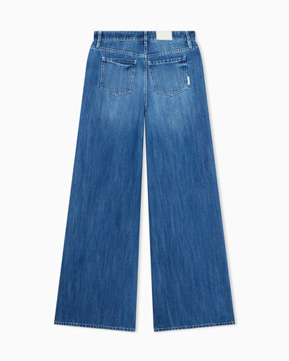 Loose Fit Mid-Blue Rigid Denim Jeans