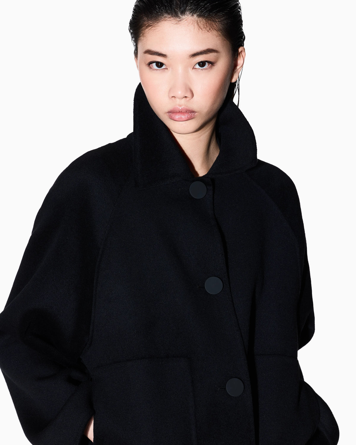 Long coat in soft fabric