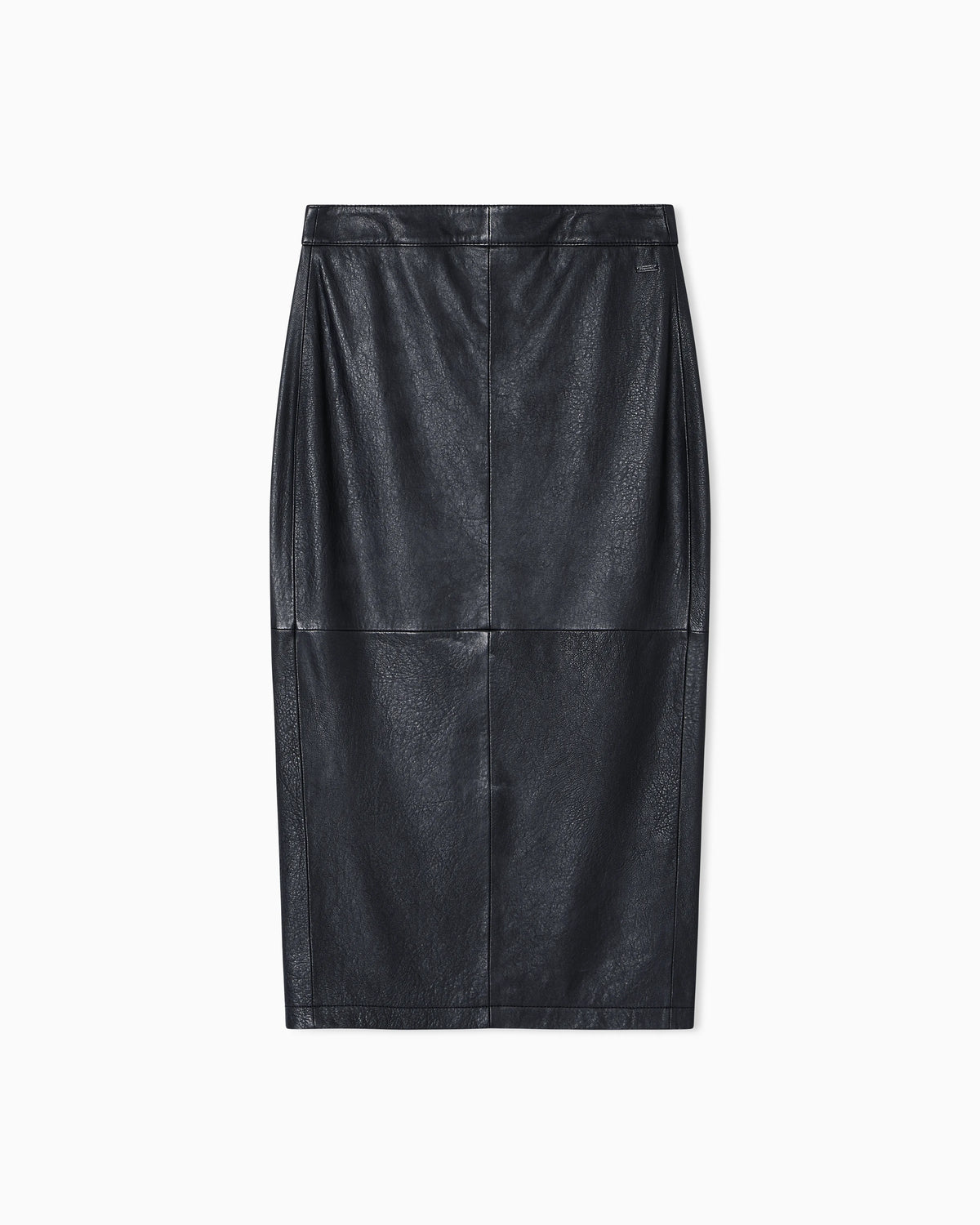 LEATHER MIDI SKIRT
