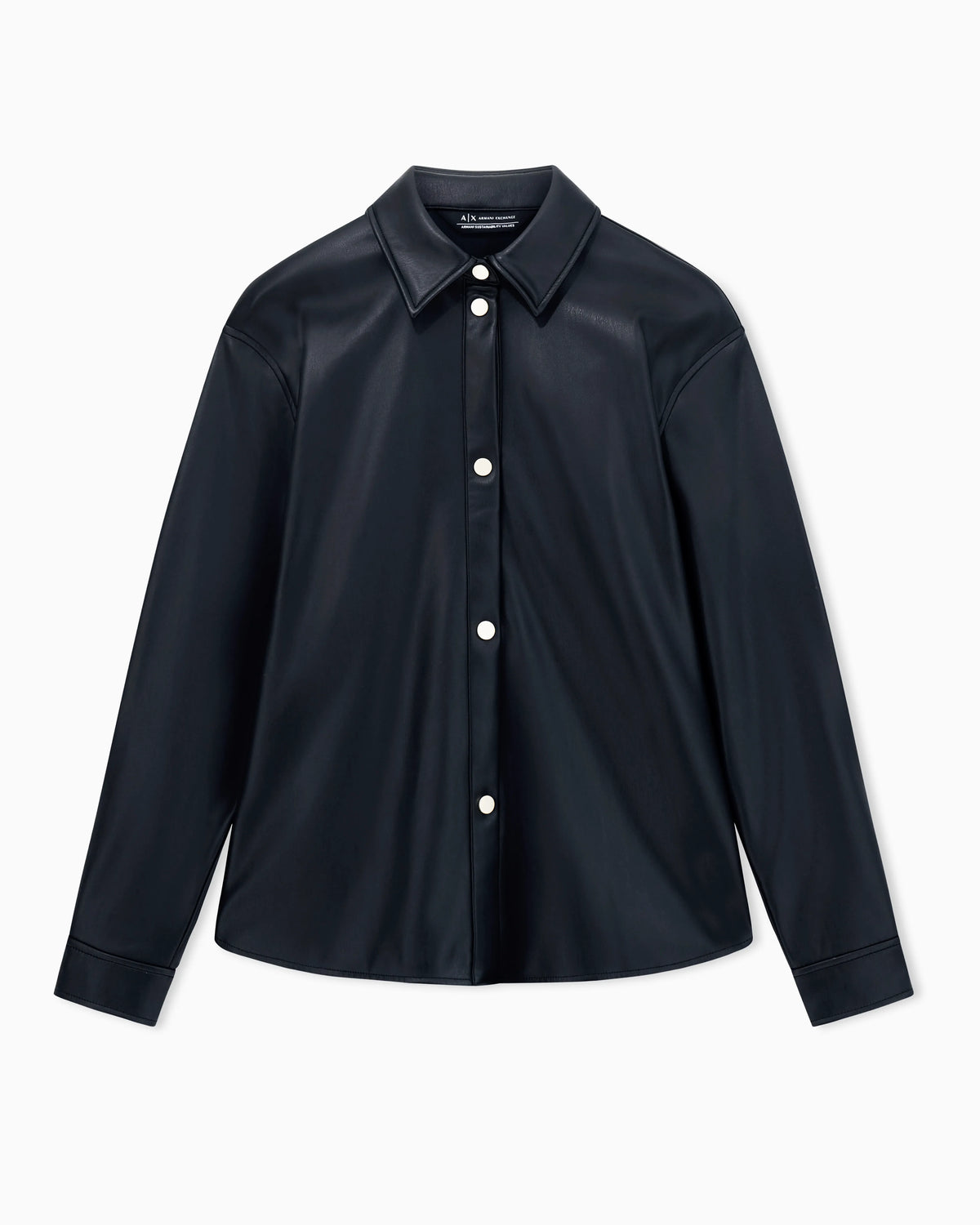 Faux leather shirt