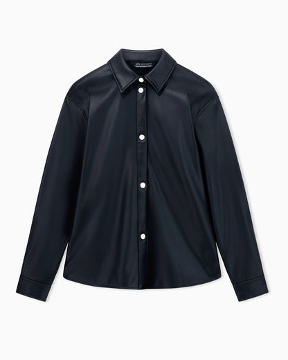 Faux leather shirt