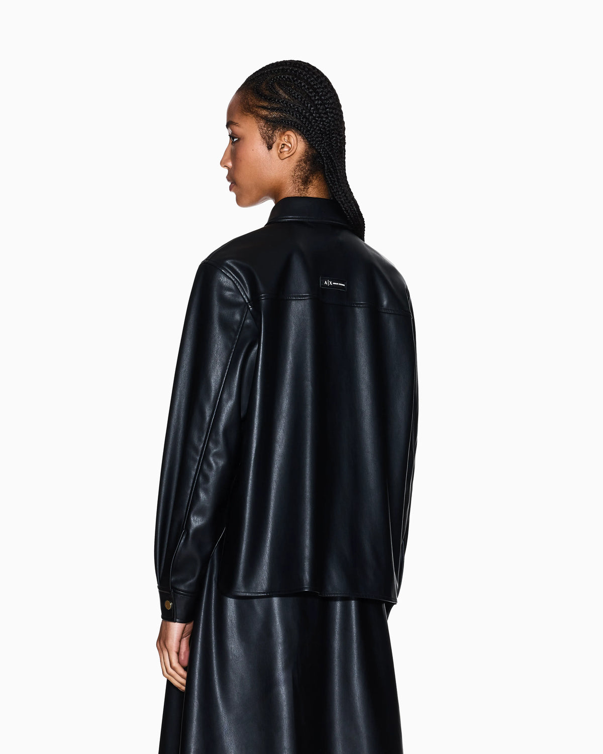 Faux leather shirt