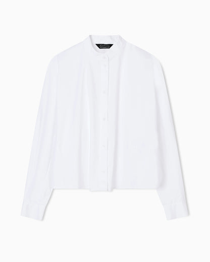 Cropped cotton shirt