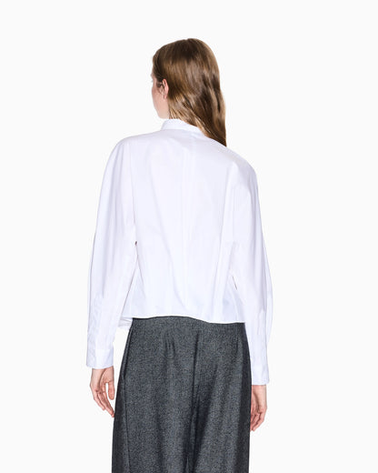 Cropped cotton shirt